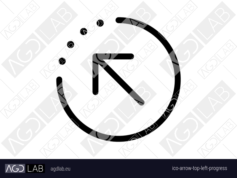 Arrow top left progress icon