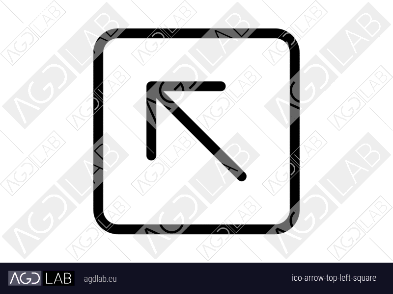 Arrow top left square icon