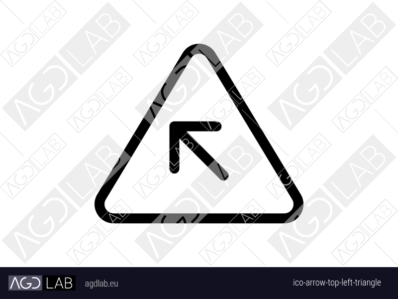 Arrow top left triangle icon