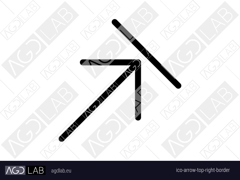 Arrow top right border icon