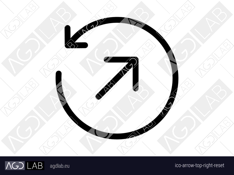 Arrow top right reset icon