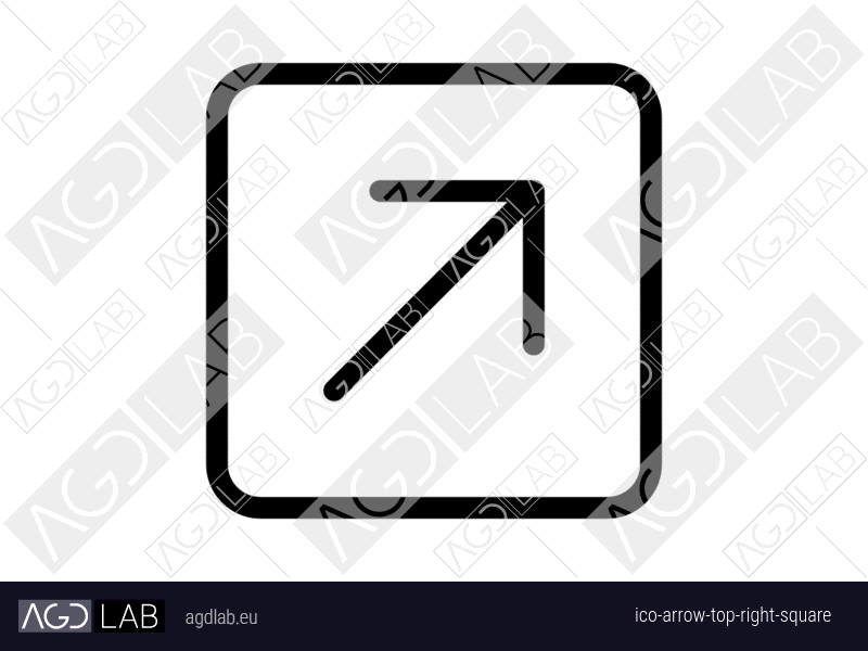Arrow top right square icon