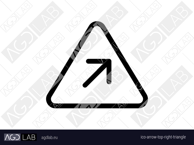 Arrow top right triangle icon