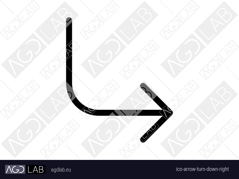 Arrow turn down right icon