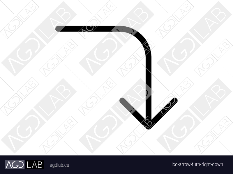 Arrow turn right down icon
