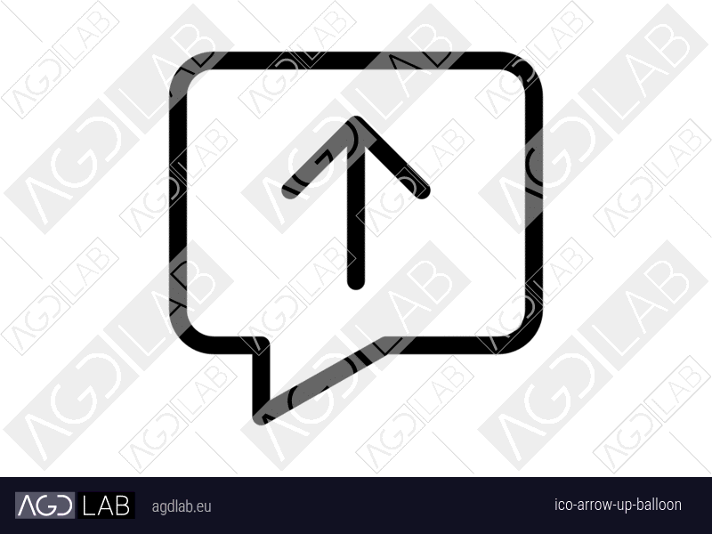 Arrow up balloon icon