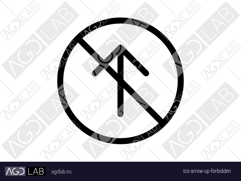 Arrow up forbidden icon