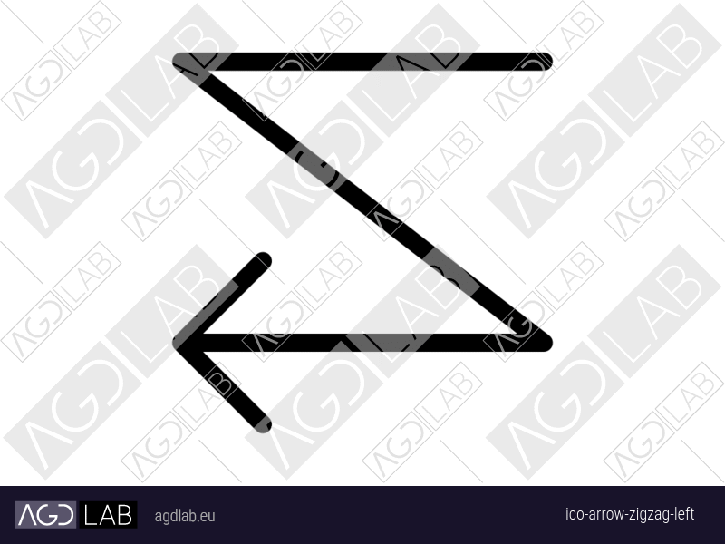 Arrow zigzag left icon