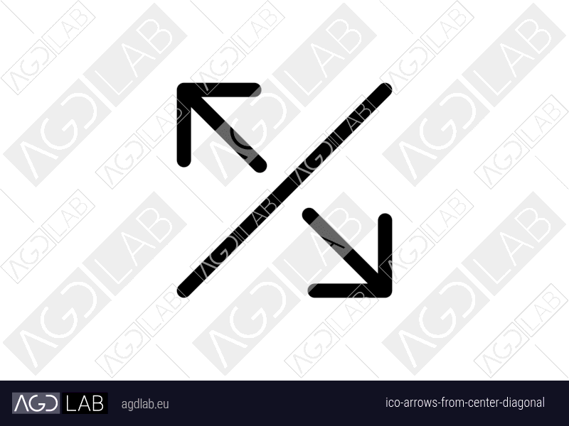 Arrows from center diagonal icon