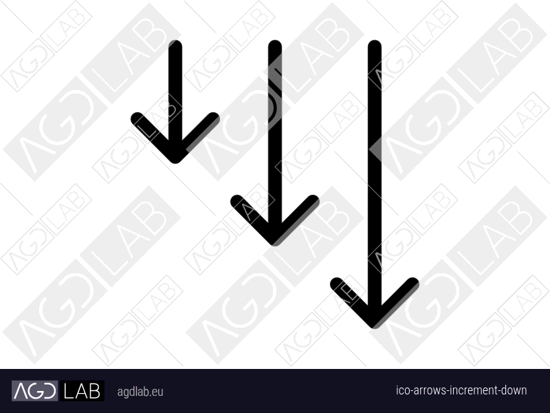 Arrows increment down icon