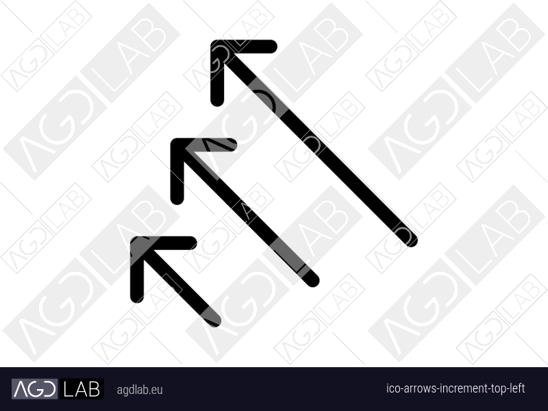 Arrows increment top left icon