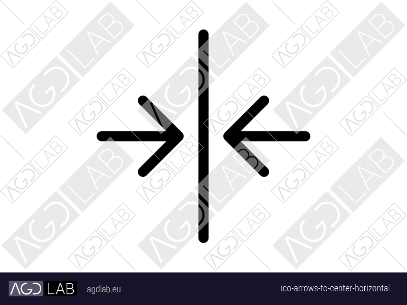 Arrows to center horizontal icon
