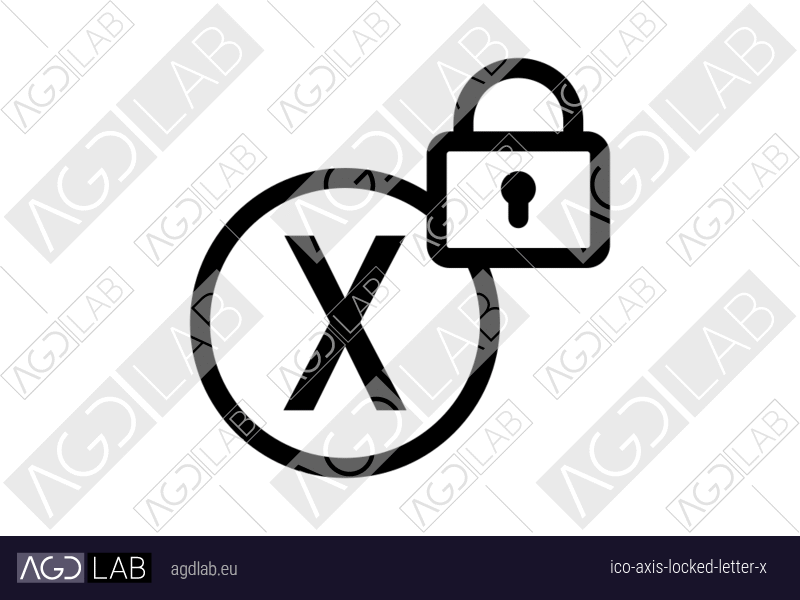 Axis locked letter X icon