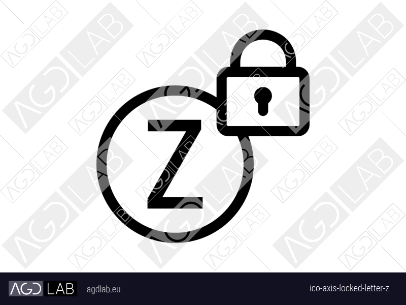 Axis locked letter Z icon