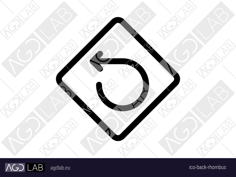 Back rhombus icon