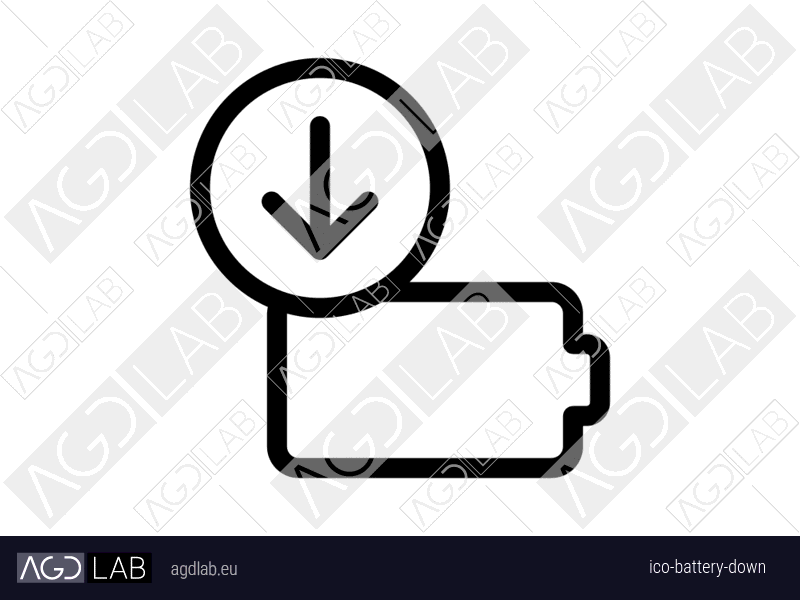 Battery down icon