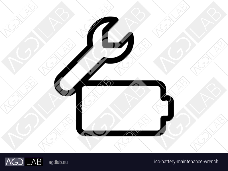 Battery maintenance wrench icon