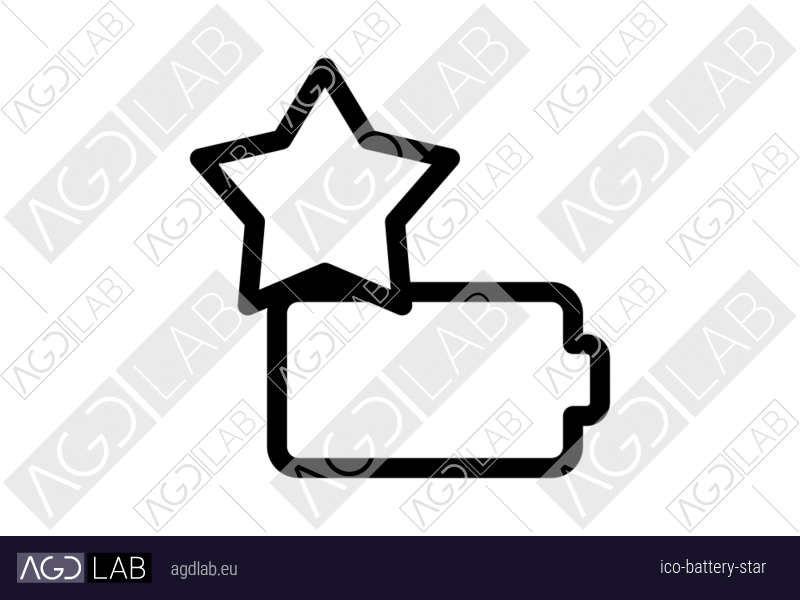Battery star icon