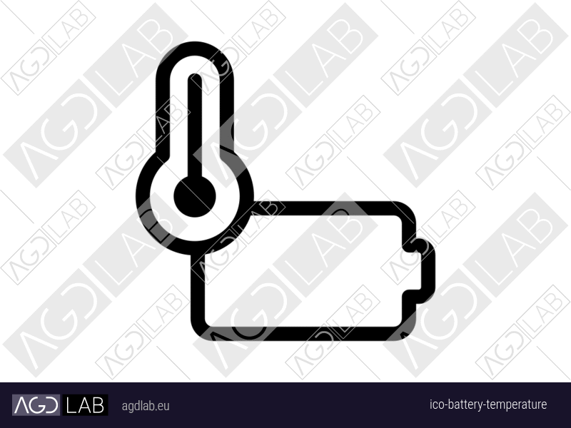 Battery temperature icon