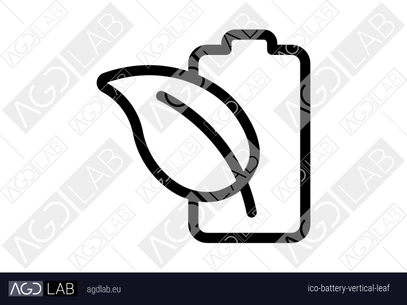 Battery vertical leaf icon