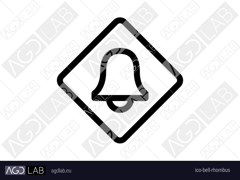 Bell rhombus icon