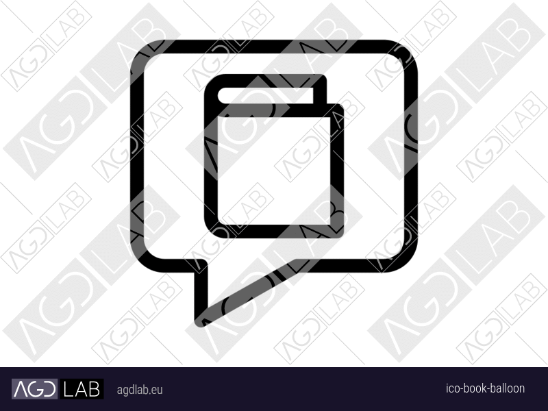 Book balloon icon