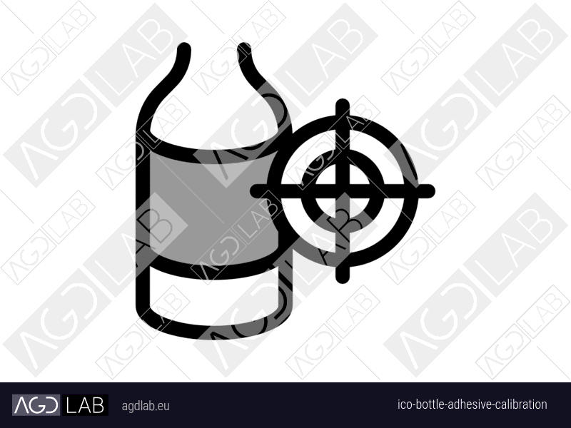 Bottle adhesive calibration icon