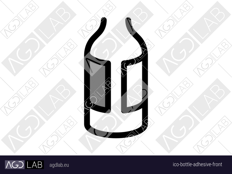 Bottle adhesive front icon