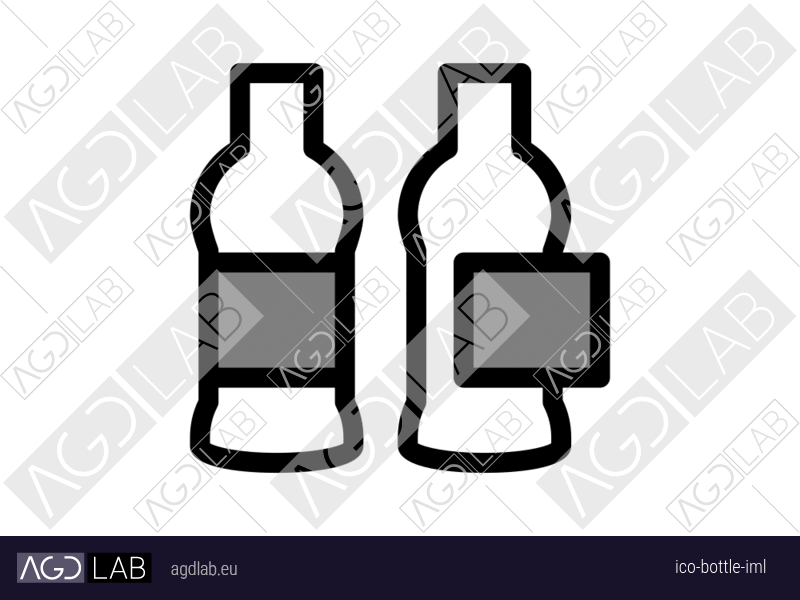 Bottle iml in mold labeling icon