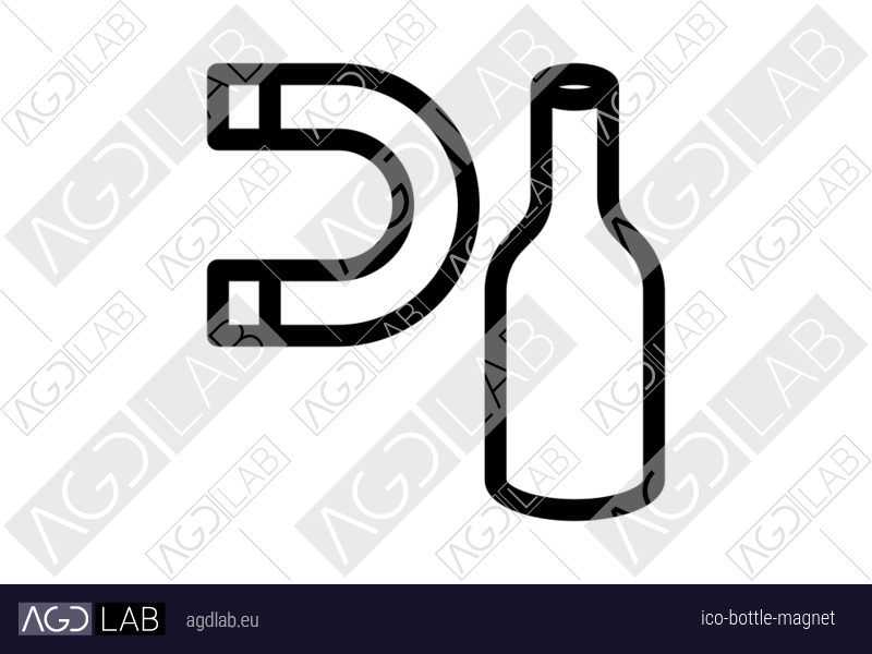 Bottle magnet icon