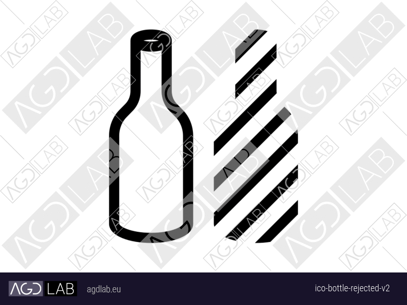 Bottle rejected alternative version icon