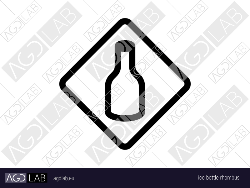 Bottle rhombus icon