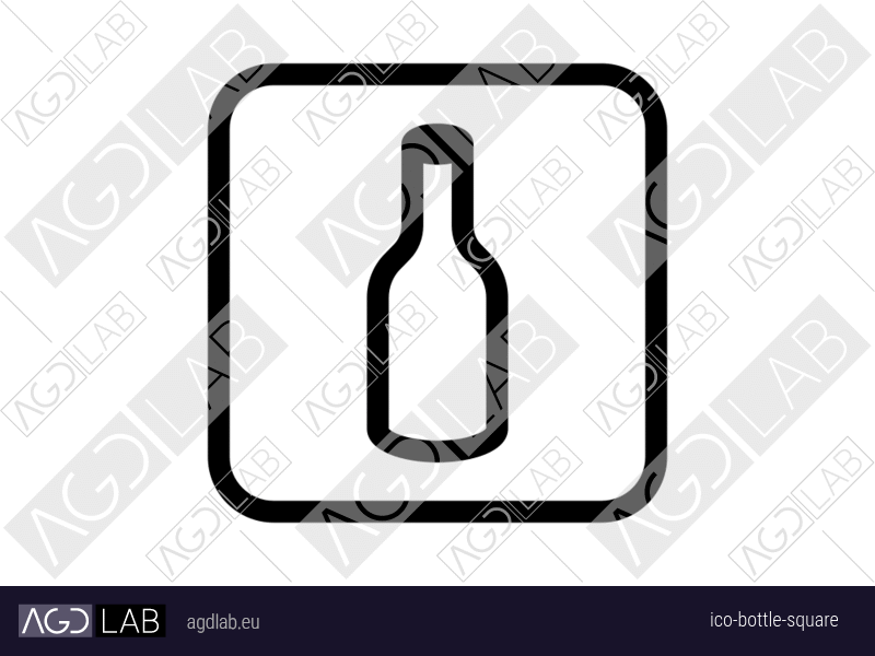 Bottle square icon