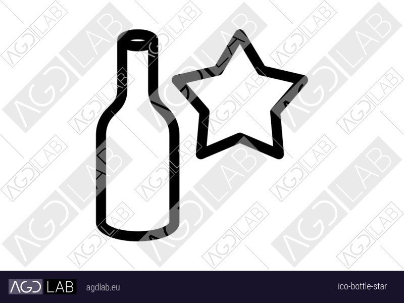 Bottle star icon