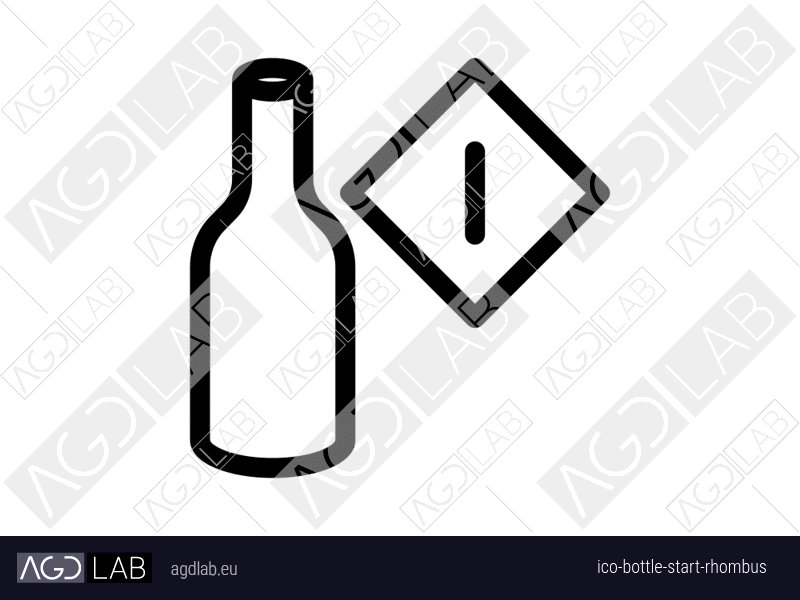 Bottle start rhombus icon