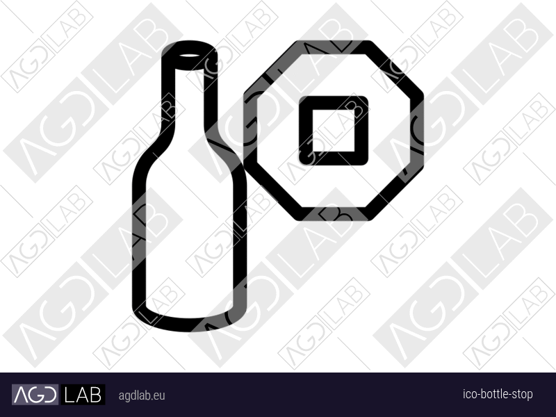 Bottle stop icon