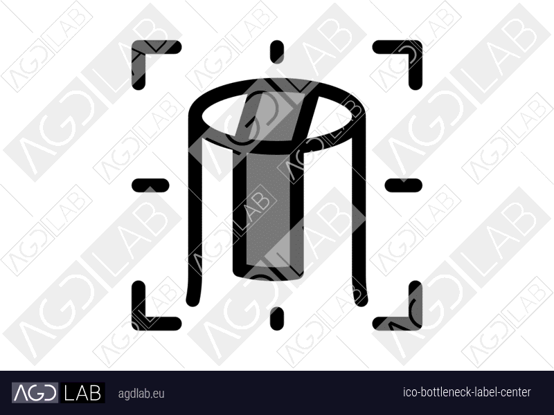 Bottleneck label center icon