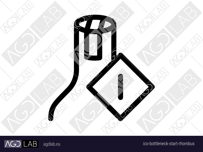 Bottleneck start rhombus icon