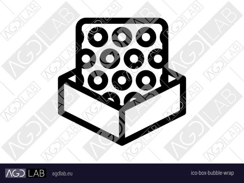 Box bubble wrap icon