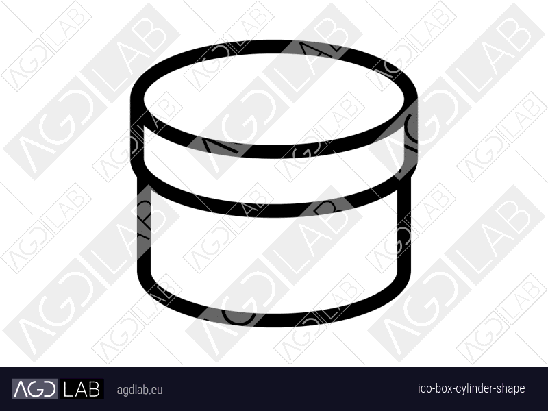 Box cylinder shape icon