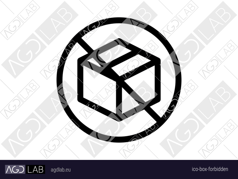 Box forbidden icon