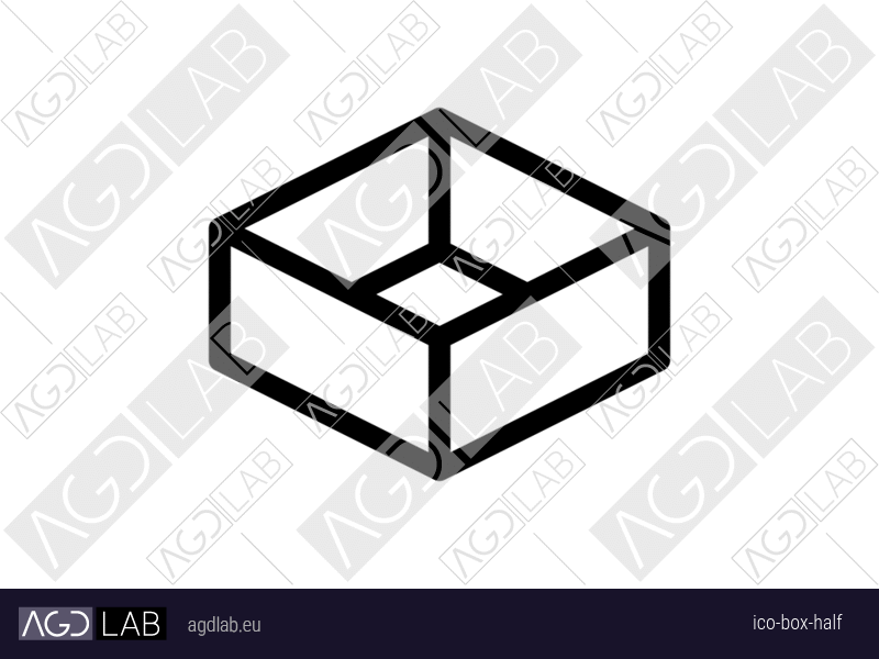Box half icon