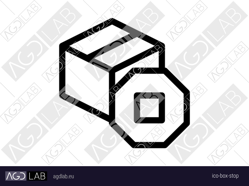 Box stop icon