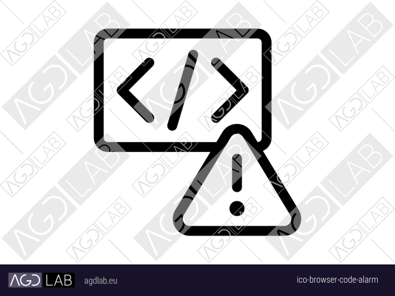 Browser code alarm icon