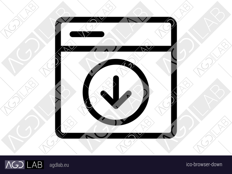 Browser down icon