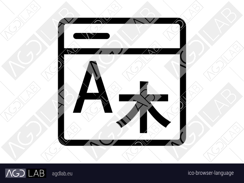 Browser language icon