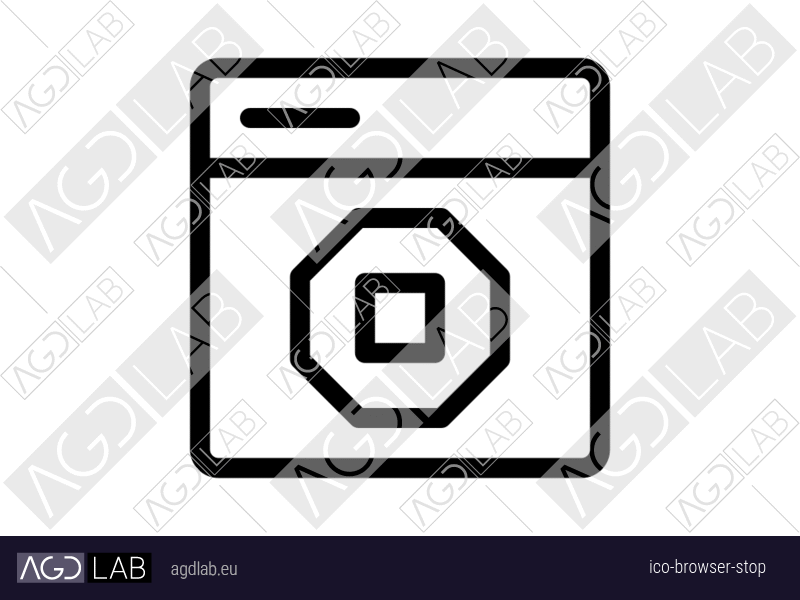 Browser stop icon