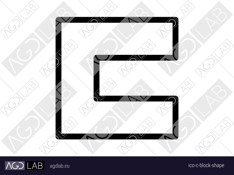 C block shape icon