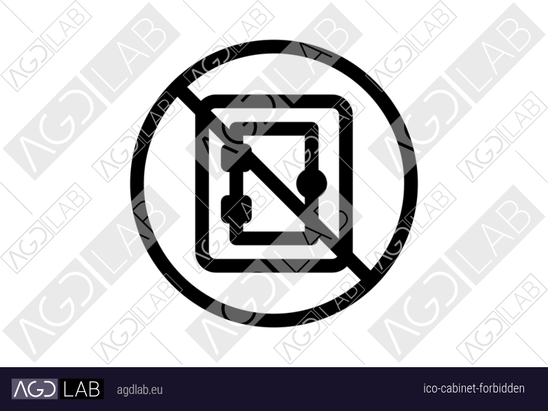 Cabinet forbidden icon