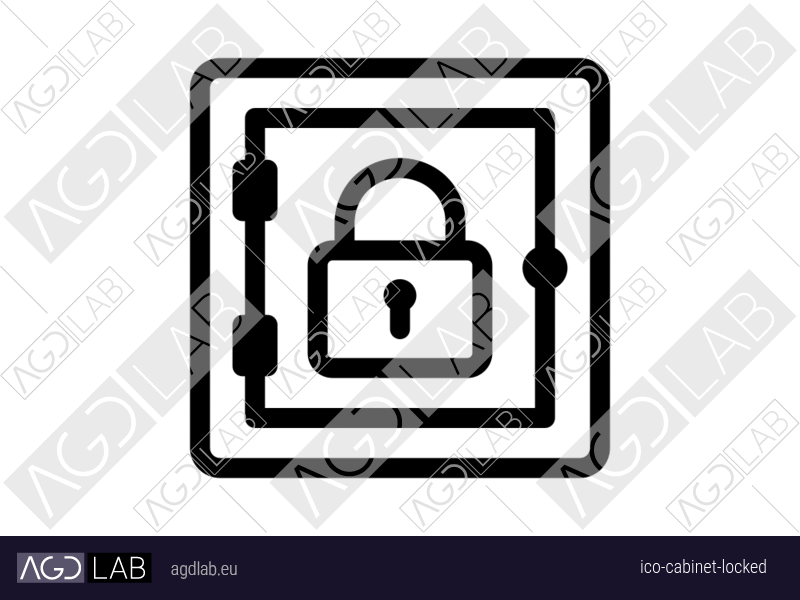 Cabinet locked icon
